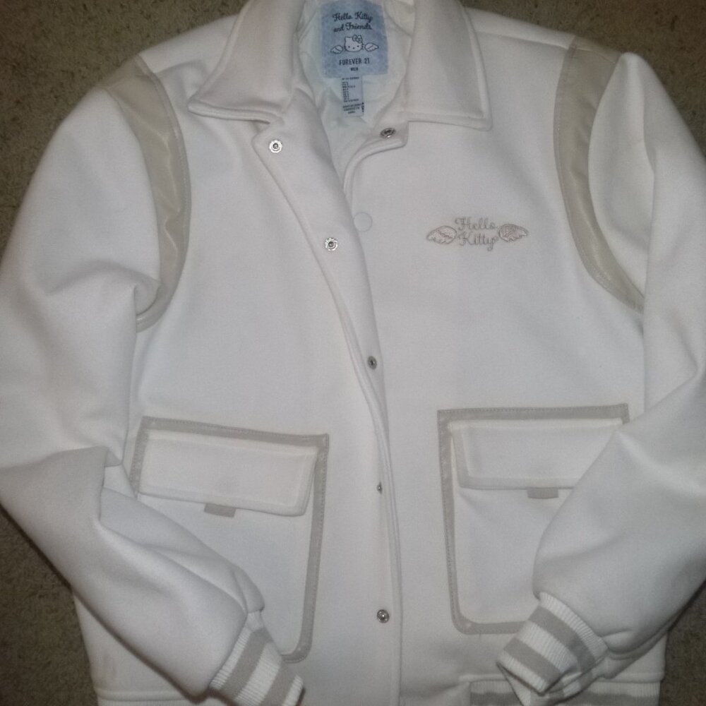 Hello Kitty varsity bomber jacket size L NWT - Picture 1 of 13